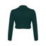 DANAEST Damen Langarm Bolero Festliche Strickjacke für einen femininen Look (704) (DE/NL/SE/PL, Alphanumerisch, M, Regular, Kurz, Dunkelgrün)