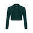 DANAEST Damen Langarm Bolero Festliche Strickjacke für einen femininen Look (704) (DE/NL/SE/PL, Alphanumerisch, L, Regular, Kurz, Dunkelgrün)