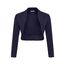 DANAEST Damen Langarm Bolero Festlich Strickjacke Schulterjacke Kurz Top (700) (DE/NL/SE/PL, Alphanumerisch, L, Regular, Kurz, Blau)