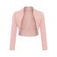 DANAEST Damen Langarm Bolero Festlich Strickjacke Schulterjacke Kurz Top (700), Grösse:XXL, Farbe:Altrosa