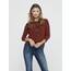 ONLY Damen Onlglamour 3/4 Top JRS Noos Top, Burnt Henna, 3XL