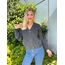 Hotouch Damen Cardigan Langarm Gestrickte Jacke mit Knopf Elegant Casual Schulterjacke Top mit offener Vorderseite Dunkelgrau Strickmantel M
