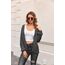 Hotouch Strickjacke Damen Grobstrick V-Ausschnitt Knopfleiste Cardigan Langarm Gestrickte Jacke Weich Dunkelgrau Outerwear XXL