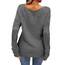 Tankaneo Damen Solide Langarm Pullover Rundhalsausschnitt Slim Knit Top Herbst Pullover