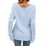 Tankaneo Damen Solide Langarm Pullover Rundhalsausschnitt Slim Knit Top Herbst Pullover