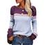 Tankaneo Damen Pullover Colorblock Langarm Rundhals Strickpullover Gestreift Slim Fit Strickwaren Tops