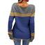 Tankaneo Damen Pullover Colorblock Langarm Rundhals Strickpullover Gestreift Slim Fit Strickwaren Tops
