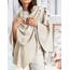 PULI Damen Poncho Schal mit Kaschmir Strick Cape Cardigan für Frauen , 1-beige, Gr. Einheitsgröße