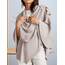 PULI Damen Poncho Schal Cashmere Feeling Strick Cape Cardigan Für Frauen Geschenk Für Mutter