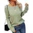 Tankaneo Damen Solide Langarm Pullover Rundhalsausschnitt Slim Knit Top Herbst Pullover