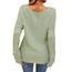 Tankaneo Damen Solide Langarm Pullover Rundhalsausschnitt Slim Knit Top Herbst Pullover