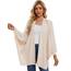 PULI Damen Poncho Schal Cashmere Feeling Strick Cape Cardigan Für Frauen Geschenk Für Mutter Leinen