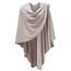 PULI Damen Poncho Schal Cashmere Feeling Strick Cape Cardigan Für Frauen Geschenk Für Mutter