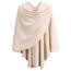 PULI Damen Poncho Schal Cashmere Feeling Strick Cape Cardigan Für Frauen Geschenk Für Mutter Leinen