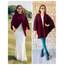 PULI Damen Poncho Schal Cashmere Feeling Strick Cape Cardigan Für Frauen Geschenk Für Mutter
