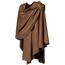PULI Damen Poncho Schal Cashmere Feeling Strick Cape Cardigan Für Frauen Geschenk Für Mutter Karamell