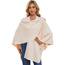 PULI Damen Poncho Schal Cashmere Feeling Strick Cape Cardigan Für Frauen Geschenk Für Mutter Leinen