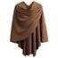 PULI Damen Poncho Schal Cashmere Feeling Strick Cape Cardigan Für Frauen Geschenk Für Mutter Karamell