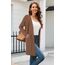 OUGES Strickjacken füR Damen Lang Cardigan Elegante Leicht Strickjacke Herbst Strickjackenpullover mit Taschen M