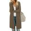 OUGES Strickjacken füR Damen Lang Cardigan Elegante Leicht Strickjacke Herbst Strickjackenpullover mit Taschen L