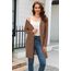 OUGES Strickjacken füR Damen Lang Cardigan Elegante Leicht Strickjacke Herbst Strickjackenpullover mit Taschen M
