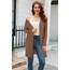 OUGES Strickjacken füR Damen Lang Cardigan Elegante Leicht Strickjacke Herbst Strickjackenpullover mit Taschen XXL