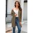 OUGES Strickjacken füR Damen Lang Cardigan Elegante Leicht Strickjacke Herbst Strickjackenpullover mit Taschen L