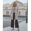 OUGES Strickjacken füR Damen Lang Cardigan Elegante Leicht Strickjacke Herbst Strickjackenpullover mit Taschen S