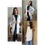 OUGES Weiße Strickjacken füR Damen Lang Cardigan Elegante Leicht Strickjacke Herbst Strickjackenpullover mit Taschen S
