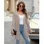 OUGES Strickjacken füR Damen Lang Cardigan Elegante Leicht Strickjacke Herbst Strickjackenpullover mit Taschen M
