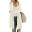 OUGES Strickjacken füR Damen Lang Cardigan Elegante Leicht Strickjacke Herbst Strickjackenpullover mit Taschen XL