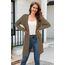 OUGES Strickjacken füR Damen Lang Cardigan Elegante Leicht Strickjacke Herbst Strickjackenpullover mit Taschen L