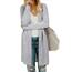 OUGES Strickjacken füR Damen Lang Cardigan Elegante Leicht Strickjacke Herbst Strickjackenpullover mit Taschen M