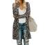 OUGES Strickjacken füR Damen Lang Cardigan Elegante Leicht Strickjacke Herbst Strickjackenpullover mit Taschen XL