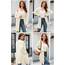 OUGES Strickjacken füR Damen Lang Cardigan Elegante Leicht Strickjacke Herbst Strickjackenpullover mit Taschen S