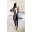 OUGES Strickjacken füR Damen Lang Cardigan Elegante Leicht Strickjacke Herbst Strickjackenpullover mit Taschen L