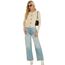 Enjyam Damen Strickjacke Langarm Elegant Kurz Cardigan mit Knöpfe Rundhals Weiche Leichte Jacke zum Top Kleid Beige,S