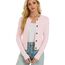 Enjyam Damen Strickjacke Elegant Langarm Rundhals Cardigan Leicht Jäckchen mit Knöpfe Weiche Weste über Top Kleid