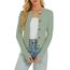 Damen Strickjacke Elegant Langarm Rundhals Cardigan Leicht Bolero Jäckchen mit Knöpfe Weiche Jacke über Top Kleid Salbei,S