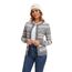 Enjyam Damen Strickjacke Langarm Rundhals Cardigan mit Norweger Strickmuster Weiche Strickweste mit Knopfleiste Grau,L