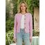 Enjyam Damen Strickjacke Elegant Langarm Rundhals Cardigan Leicht Jäckchen mit Knöpfe Weiche Weste über Top Kleid