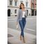 Enjyam Damen Strickjacke Elegant Langarm Rundhals Cardigan Leicht Jäckchen mit Knöpfe Weiche Jacke über Top Kleid Hellgrau,M