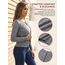 Enjyam Damen Strickjacke Langarm Elegant Kurz Cardigan mit Knöpfe Rundhals Weiche Leichte Jacke zum Top Kleid Hellgrau,L