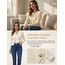 Enjyam Damen Strickjacke Langarm Elegant Kurz Cardigan mit Knöpfe Rundhals Leichte Trachtenjacke zum Top Kleid