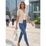 Enjyam Damen Strickjacke Kurzarm Elegant Kurz Cardigan mit Knöpfe Rundhals Weiche Leichte Jacke zum Top Kleid Beige,XL
