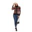 Enjyam Damen Strickjacke Langarm Rundhals Cardigan mit Norweger Strickmuster Weiche Strickweste mit Knopfleiste Schwarz,XXL