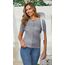 Enjyam Damen Strickjacke Kurzarm Elegant Kurz Cardigan mit Knöpfe Rundhals Weiche Leichte Jacke zum Top Kleid Grau,XL