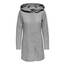 ONLY Damen klassischer Mantel OnlSedona Coat Übergangs-Jacke Kapuze Einfarbig, Farbe:Hellgrau, Größe:M