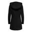 ONLY Damen klassischer Mantel OnlSedona Coat Übergangs-Jacke Kapuze Einfarbig, Farbe:Schwarz, Größe:M