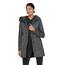 ONLY Damen klassischer Mantel OnlSedona Coat Übergangs-Jacke Kapuze Einfarbig, Farbe:Dunkelgrau, Größe:L